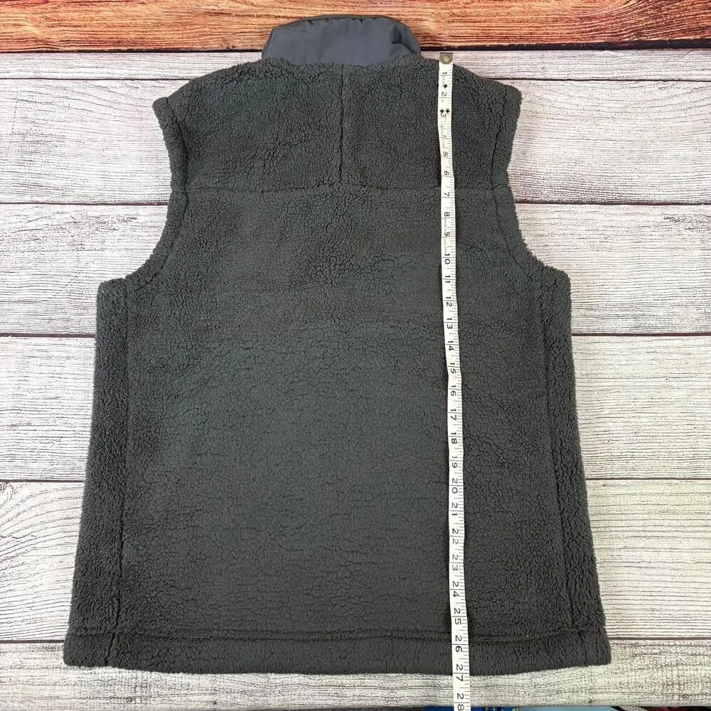 The North Face Deep Pile Gray Fleece Zip Up Vest